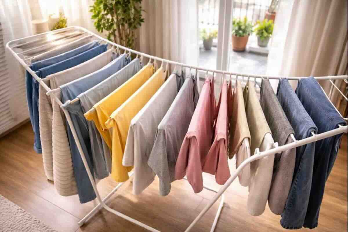 Metodo giapponese per asciugare il bucato rapidamente anche in inverno.