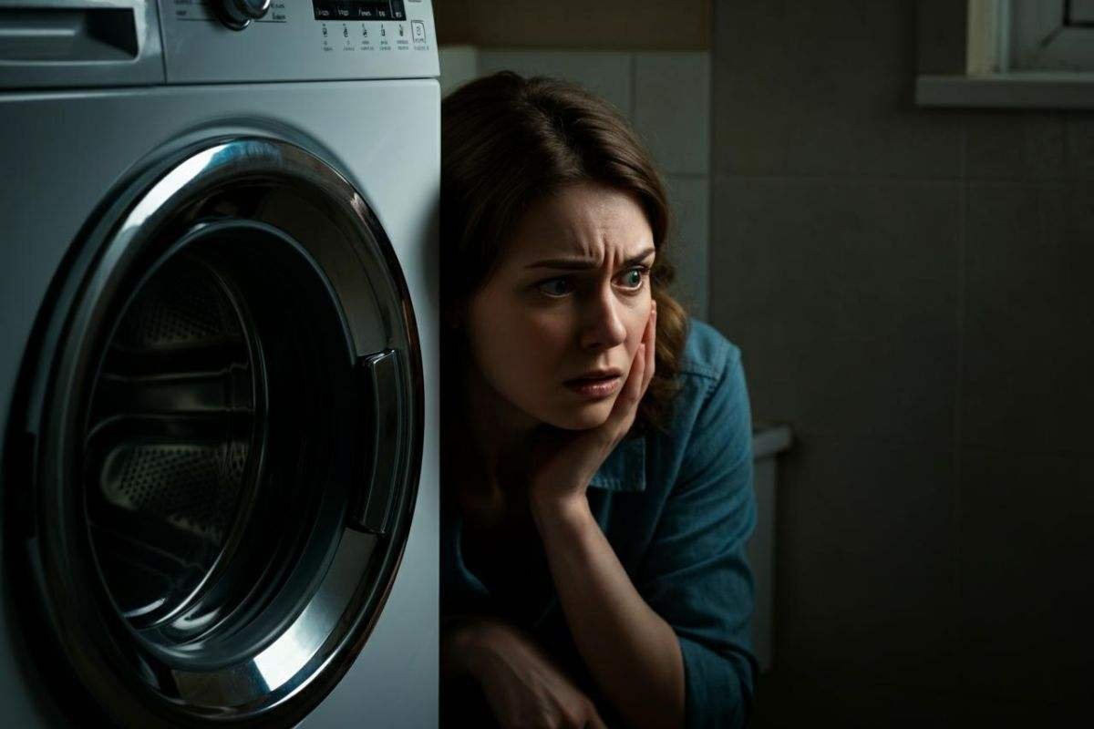 Lavatrice in funzione con ciclo extra di risciacquo attivato.